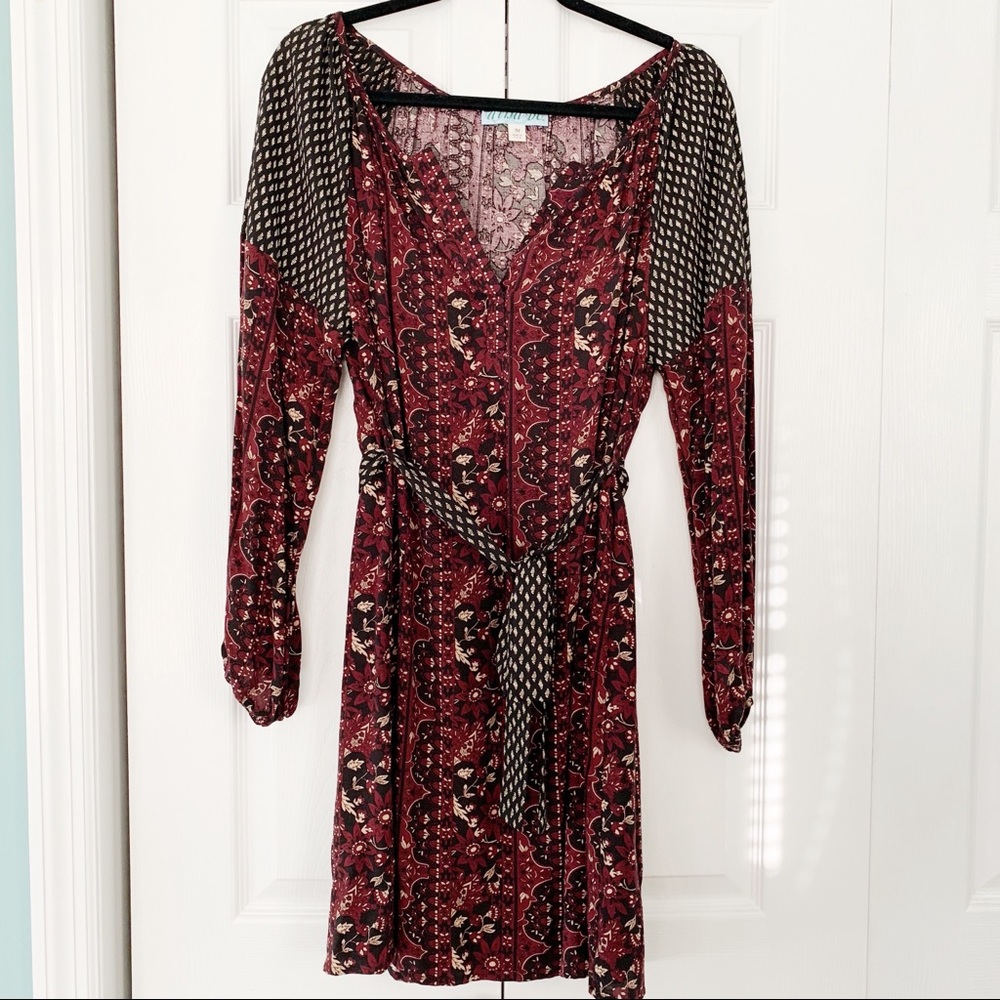 NWOT boho tie waist dress